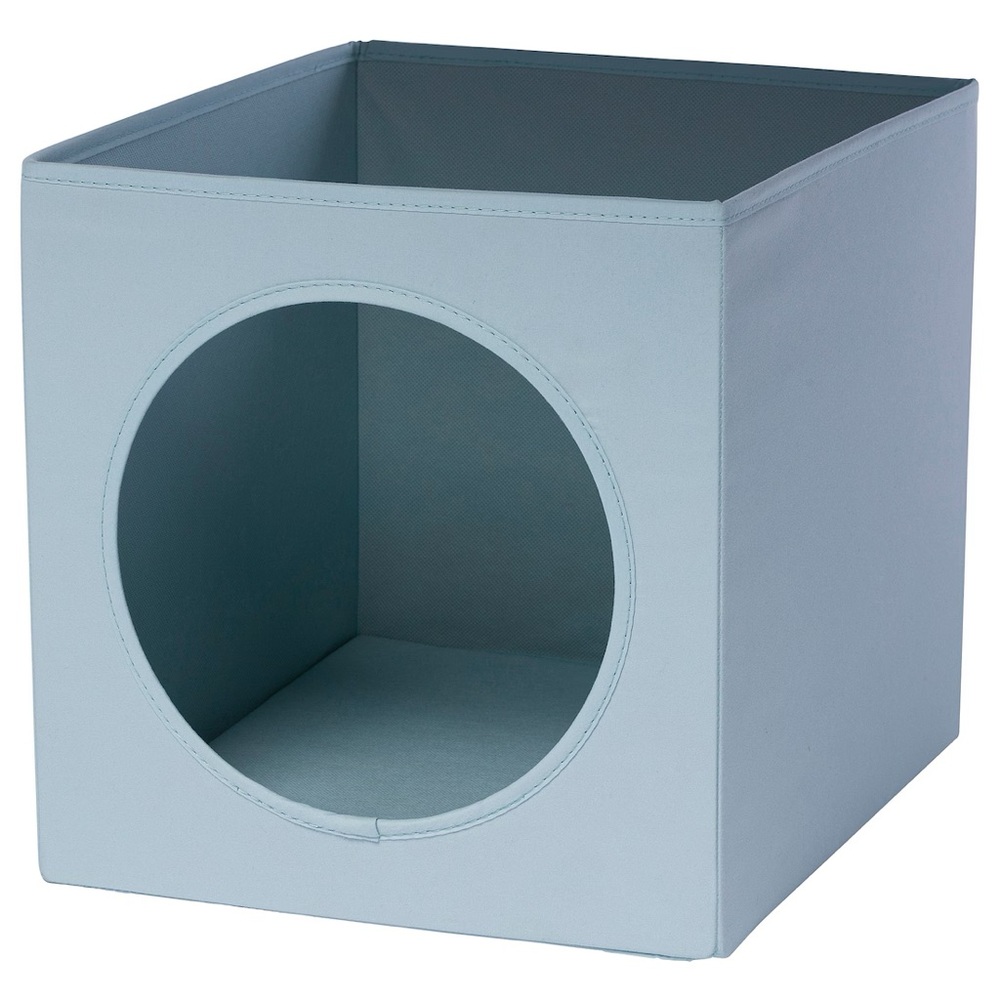 Ikea UTSÅDD Cat house, gray-blue, 13x15x13” Ikea cat cube 13 x 13 x 15 NEW